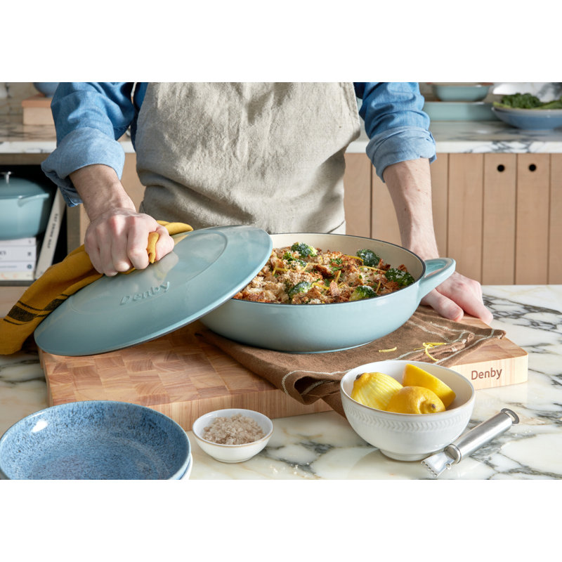 Denby 3.8L / 30cm Cast Iron Round Shallow Casserole, Pavilion