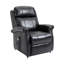 Fauteuil inclinable bleu en similicuir-2008930388