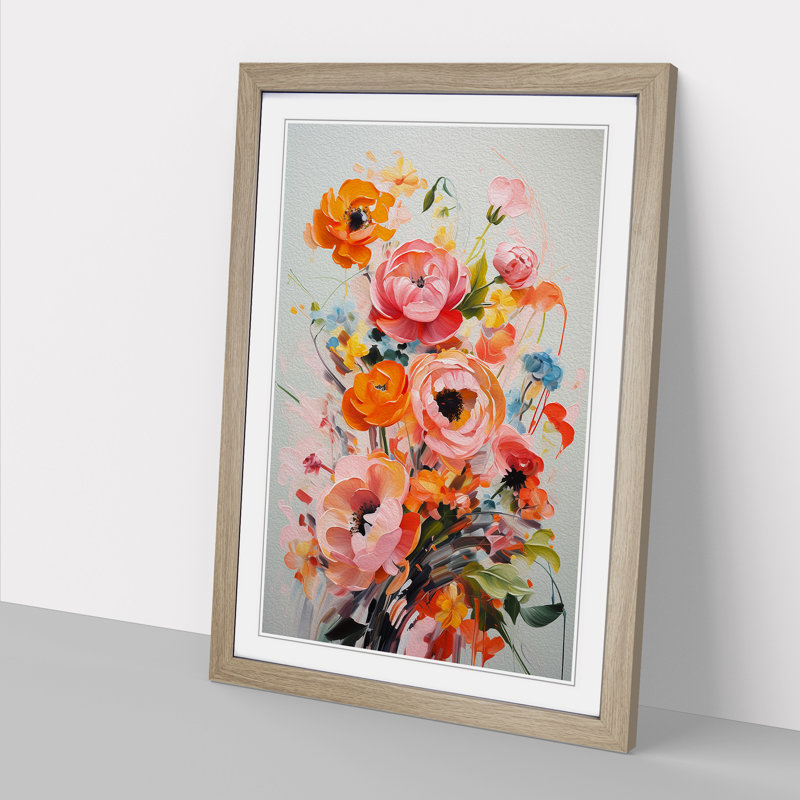 Single Picture Frame Print on Wood, Oak Framed, 46cm H x 34cm W