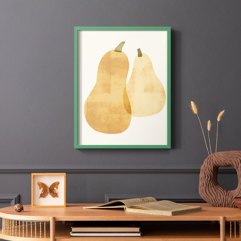 Reproduction encadrée Organic Veg VI - bois massif, Vert, H 10 po x l 8 po