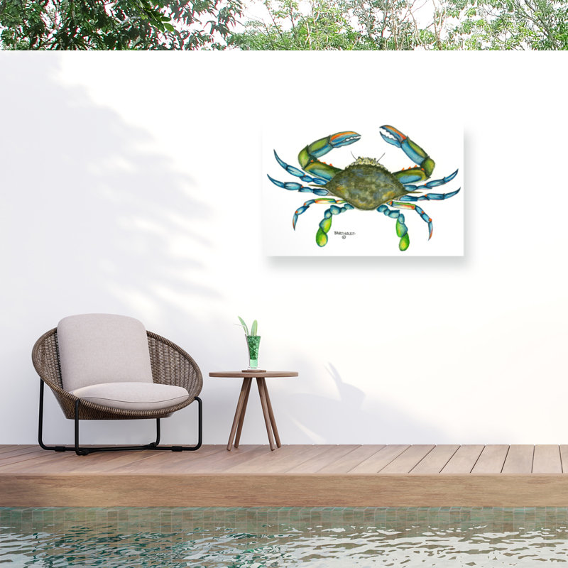 Toile d'extérieur crabe bleu Dave Bartholet, H 12 po x l 19 po