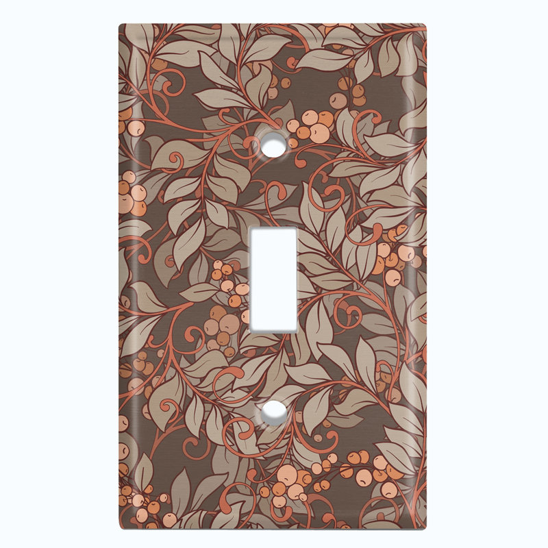 Copper Rust Patina Teal Print 1 - Gang Toggle Light Switch Standard Wall Plate