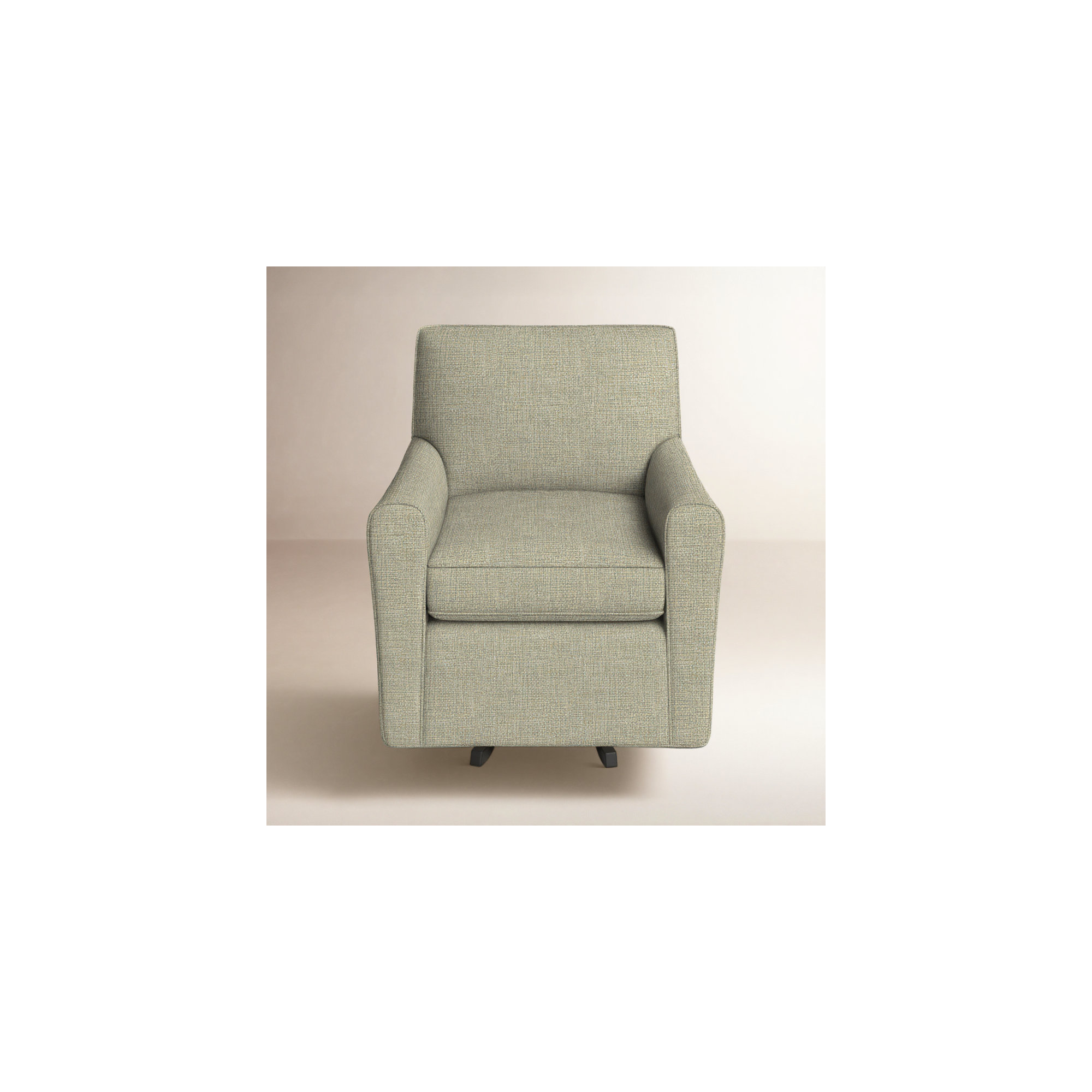 Mikeno Upholstered Swivel Armchair, Drusky Beige Performance