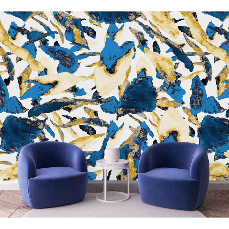 Peel & Stick Abstract Wall Mural, 100" W x 8.33" L
