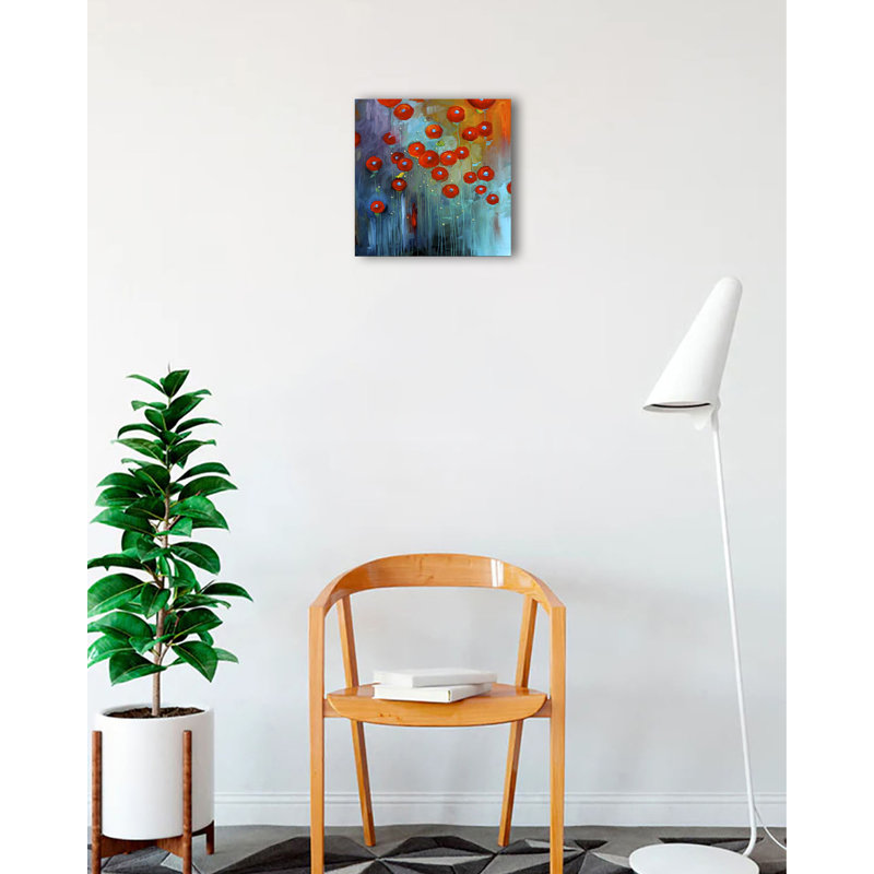 «Passion Flows II» par Gayla Hodson - reproduction d'art, H 12 po x l 12 po x P 1,5 po, Toile tendue