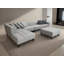 Canapé modulaire en microfibre avec repose-pieds Behadil-215865947-215865944