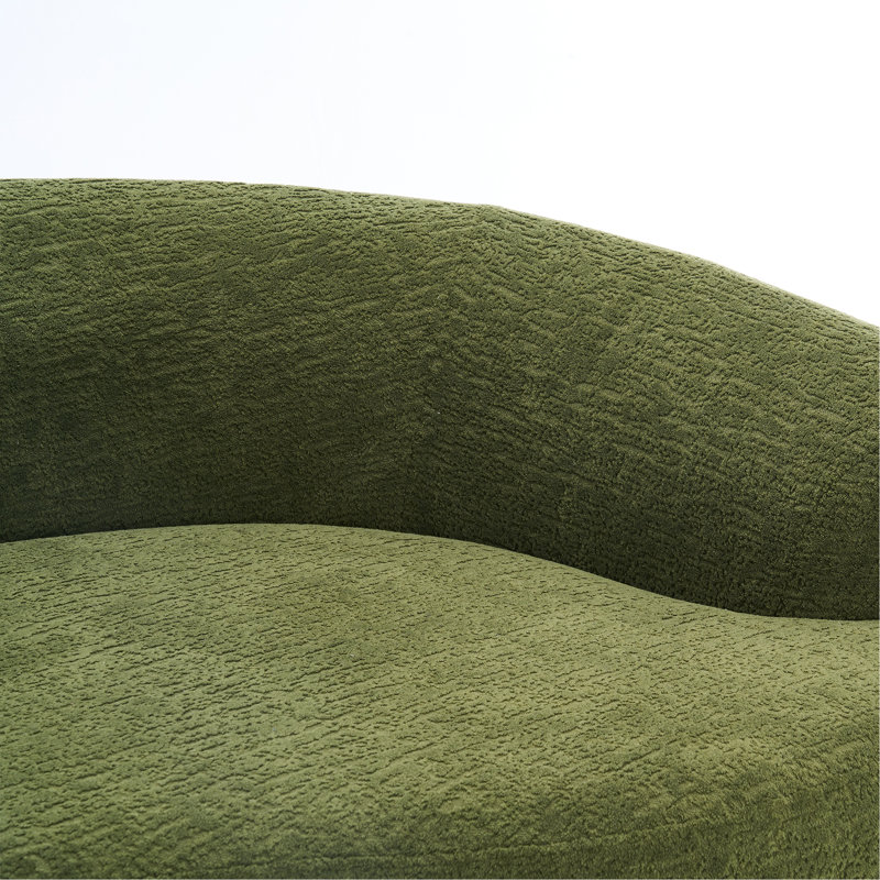 Canapé courbé désossé, canapé modulaire à compression de 110 po, vert haute densité, canapé-lit pour salon, salon, appartement, chenille
