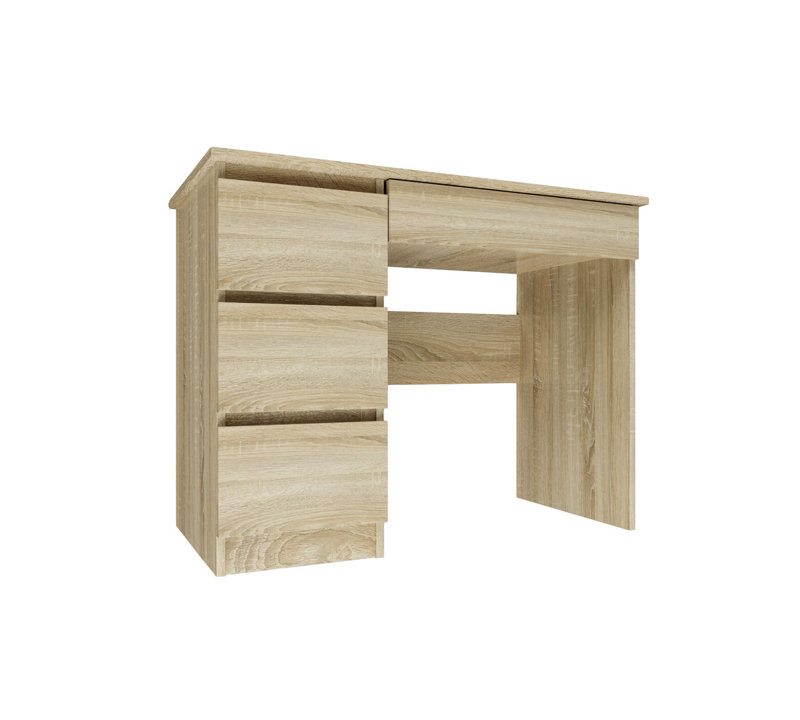 Eufelia Computer Desk, Left, Natural