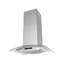 30 po Hotte T-6805-1-DL Maddaloni pour îlot sans conduit de 350 pi³ / min en acier inoxydable brossé avec filtres en filet, commande à pavé tactile, lumières DEL