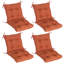 Ensemble de 4 coussins de siège / dossier 18 po x 36 po x 3,5 po pour l'extérieur-714821975-715763466-716918468