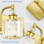 Luminaire de meuble-lavabo moderne en cristal avec finition et abat-jour en cristal transparent Ralbay pour salle de bain ou miroir-611990999