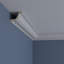 Endurathane Federal Crown Moulding, 2 3/8"H x 2 7/8"P x 3 5/8"F x 94 1/2"L, (2" Repeat), Factory Primed