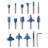 Stalwart Carbide Router Bit Set - 15-Piece Woodworking Tool Kit for DIY and Home Improvement