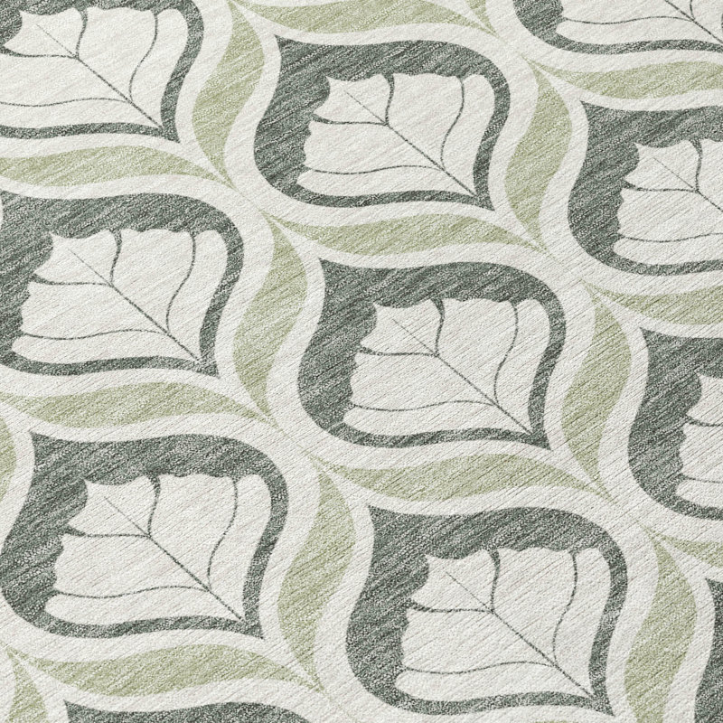 Machine Washable Indoor/Outdoor Jourdan ACN2379 Geometric Rug, Rectangle 10' x 14'