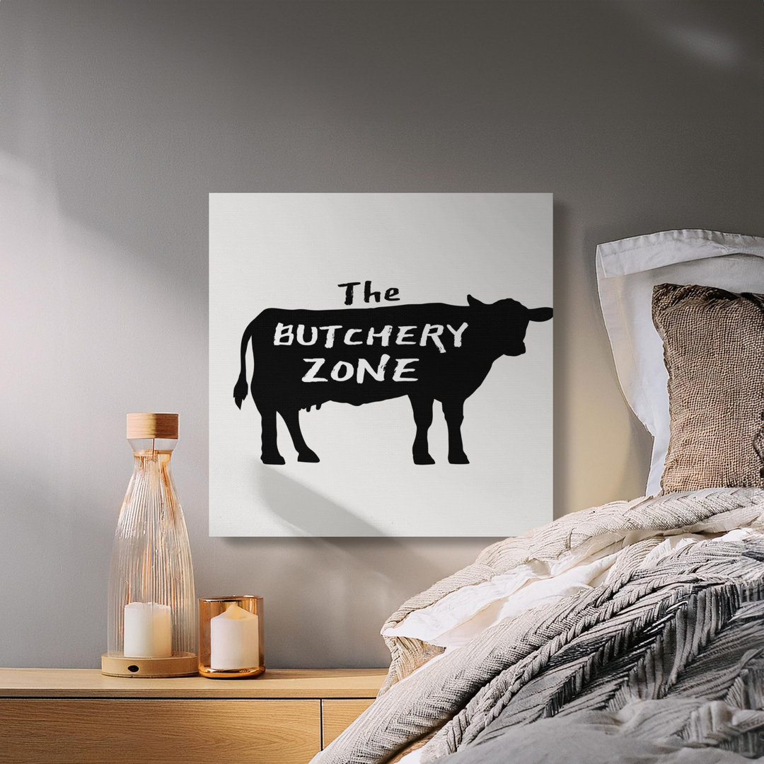 Butchery Zone Cow Butcher Wall Art