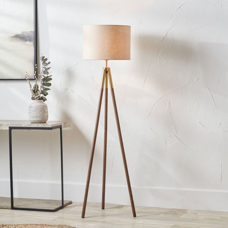 158 H cm Tripod Floor Lamp, Cream