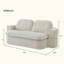 Canapé-lit moderne avec 2 coussins, canapé-lit en chenille convertible et rembourré de mousse, aucun assemblage requis, le coussin convertible se déplie en courtepointe, matelas pliant pour le salon et la salle de jeux