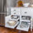 Slide-A-Shelf Made-To-Fit Slide-Out Shelf All White Finish - Full Extension Rails-98272085-98272126