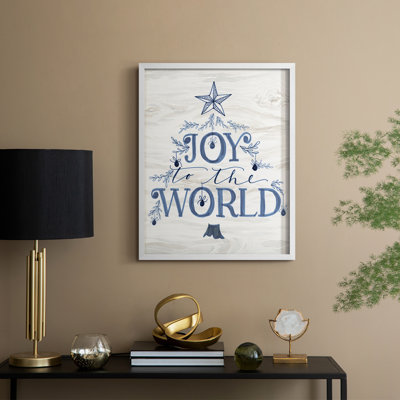 «Joy to the World», reproduction encadrée - bois massif