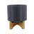 5" Planter W/ Wood Stand-1730204284