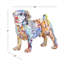 Sculpture multicolore Polystone Graffiti Bulldog