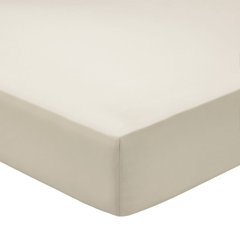 200 Thread Count Cotton Percale Fitted Sheet, Sky Blue, Kingsize (5')