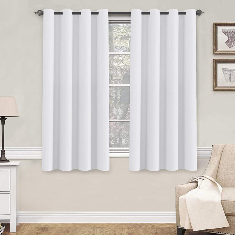 Paire de rideaux occultant et isolants Aigerim, Blanc