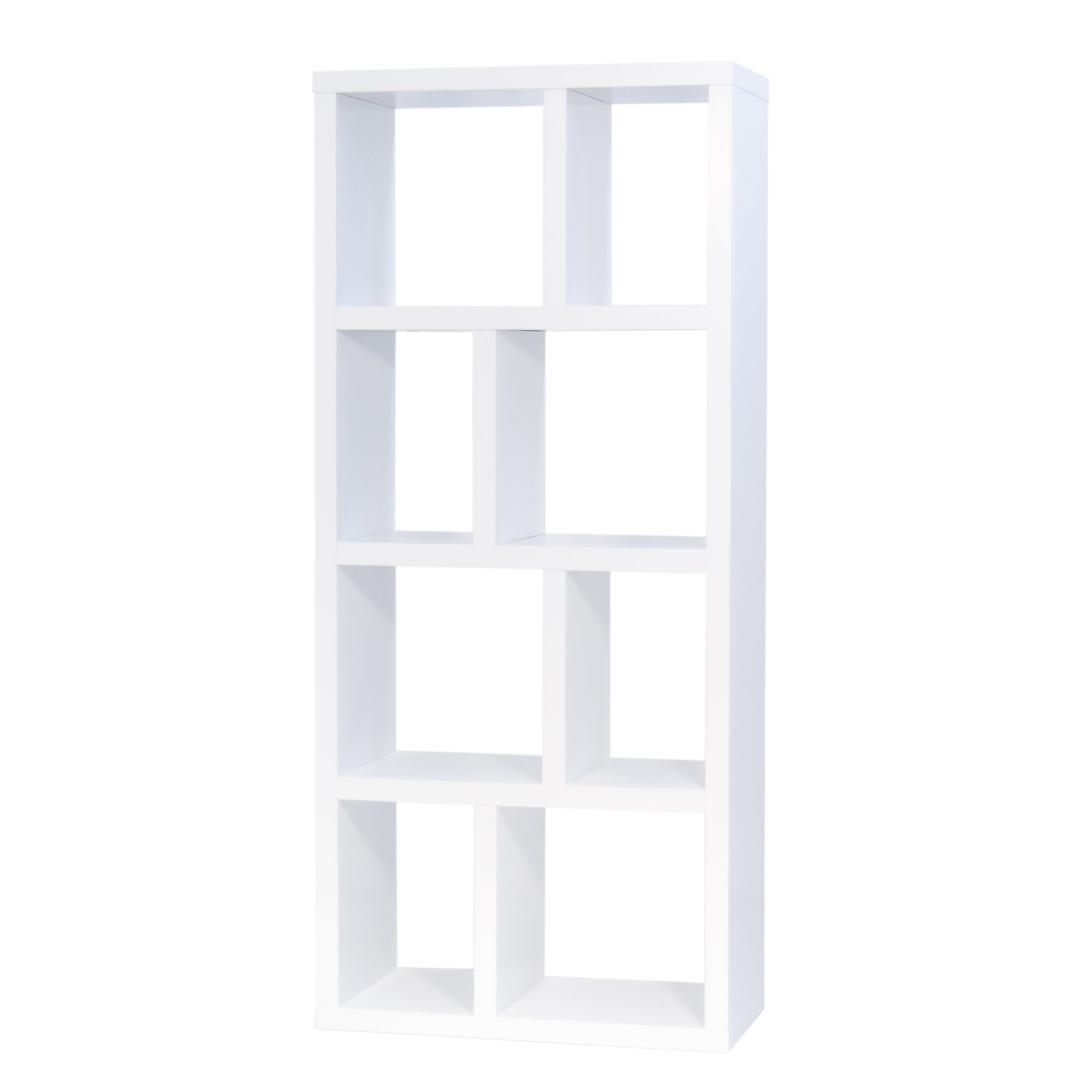 Stetson 4 Level Cube Unit Bookcase, (4 Shelves) 63" H x 28" W x 13" D, Pure White