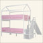 Lit superposé en bois en forme de maison avec glissade et escalier de rangement, cadre de lit pour enfants-129932103