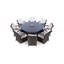 Otero 8 - Person Wicker Patio Dining Set with Round Table , Cushions Included-419823962-419823961