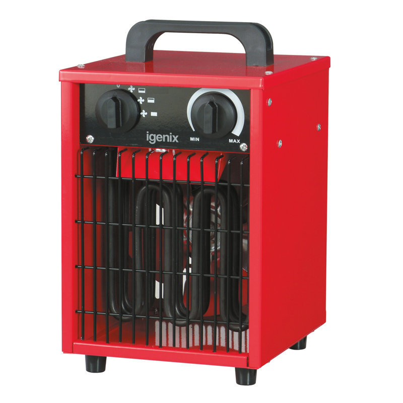 Igenix 2000W Industrial Fan Heater Red