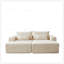 Méridienne surdimensionnée de 87 po, sans assemblage requis, causeuse en peluche avec canapé-lit inclinable, canapé-lit moderne moelleux pour la vie intérieure