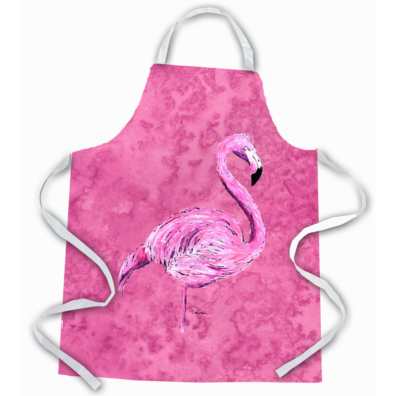 Tablier flamant rose, Rose
