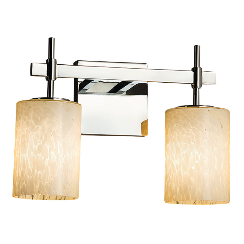 Éclairage pour meuble-lavabo 2 lumières Casson, Nickel brossé, Tissage