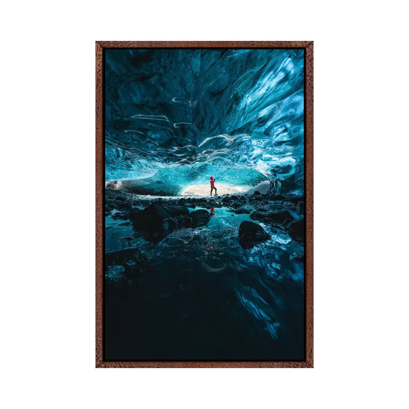 Iceland III by Daisuke Uematsu - Print on Canvas, 66.04cm H x 45.72cm W x 3.81cm D, Classic Brown Wood Framed