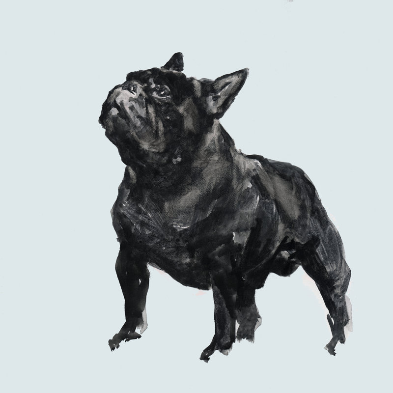 A Very Pastel Modern Dog III by Cartissi - Wrapped Canvas Painting, 30cm H x 30cm W x 3.8cm D