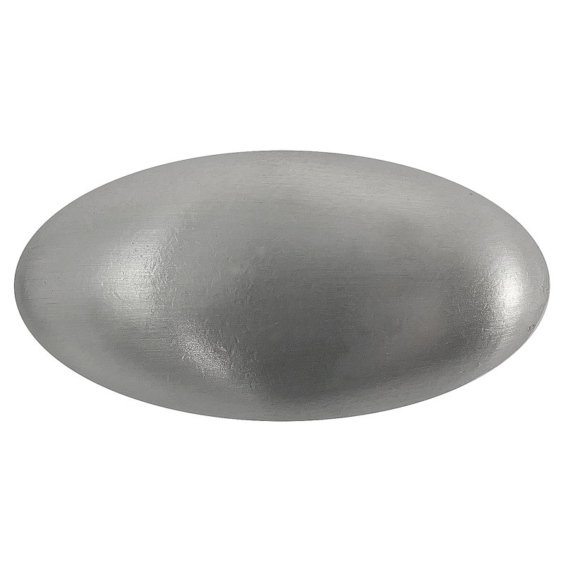Satin Pewter Oval Knob with Mounting Hardware, 1.5-Inch
