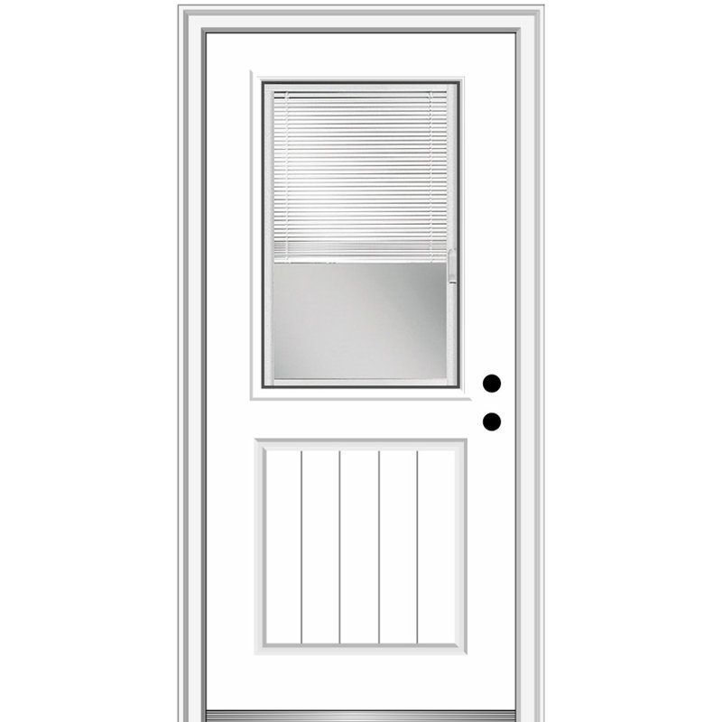 Porte d'entrée avant en fibre de verre apprêtée, H 81,75 po x l 32 po x P 4,56 po, S'ouvre à gauche vers l'intérieur