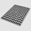 Tapis classique pied-de-poule noir et blanc