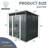 6Ft X 5Ft Outdoor Metal Storage Shed With Lockable Sliding Doors And Transparent Plate For Garden, Lawn-112209305