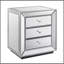 Armoire à trois tiroirs avec finition miroir en perles