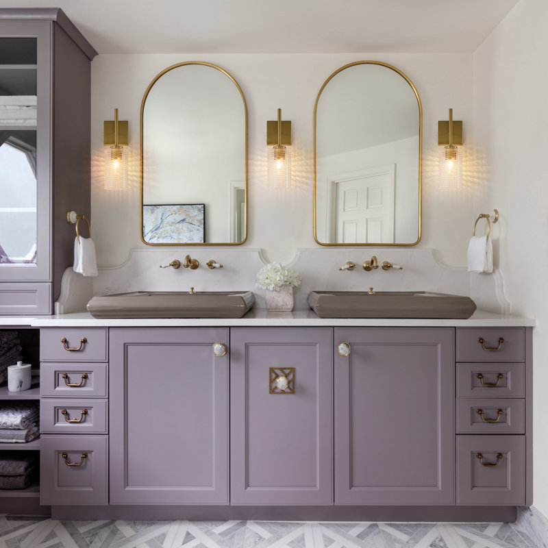 Dimmable Armed Sconce with Prismatic Glass Shade