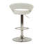 Ensemble de 2 tabourets de bar à hauteur ajustable revêtus de similicuir blanc