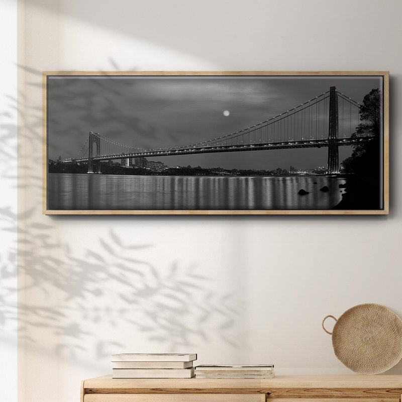 George Washington Bridge- Framed Canvas, 24" H x 60" W