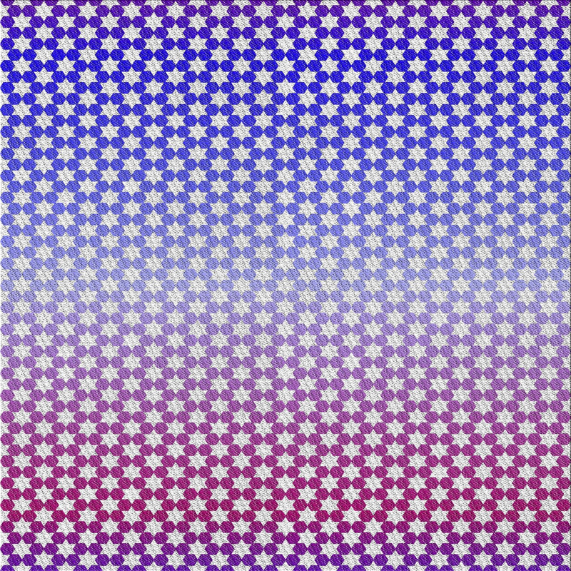Tapis rose/bleu tissé à la machine, Carré 8 pi