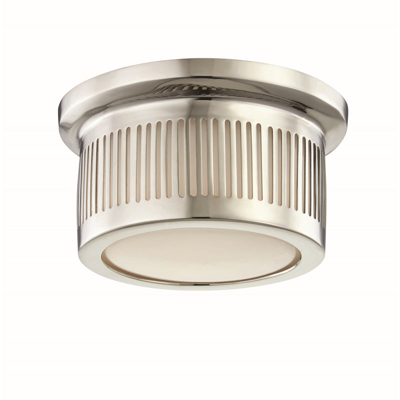 Plafonnier encastré 1 lumière DEL 6 po Bangor, Nickel poli