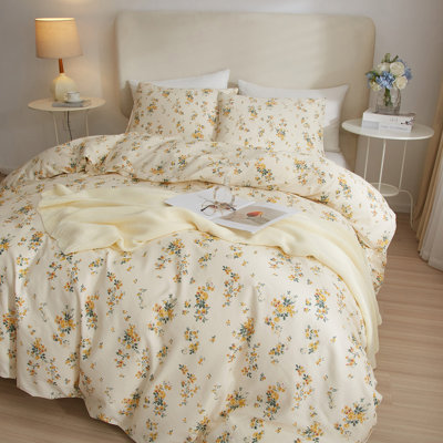 Cotton Floral Duvet Cover Set