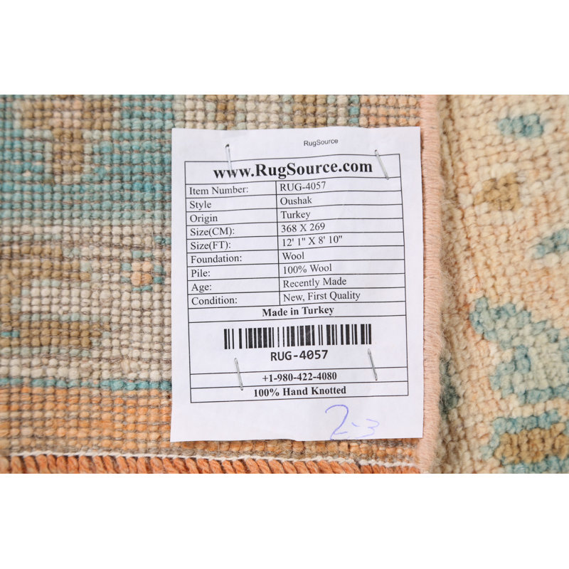 One-of-a-Kind 8'10" X 12'1" New Age Wool Area Rug in