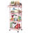4-Tier Rolling Multi-Purpose Trolley With Drawers,Practical & Versatile Storage Trolley With Plastic Shelves & Lockable Wheels-1215702985