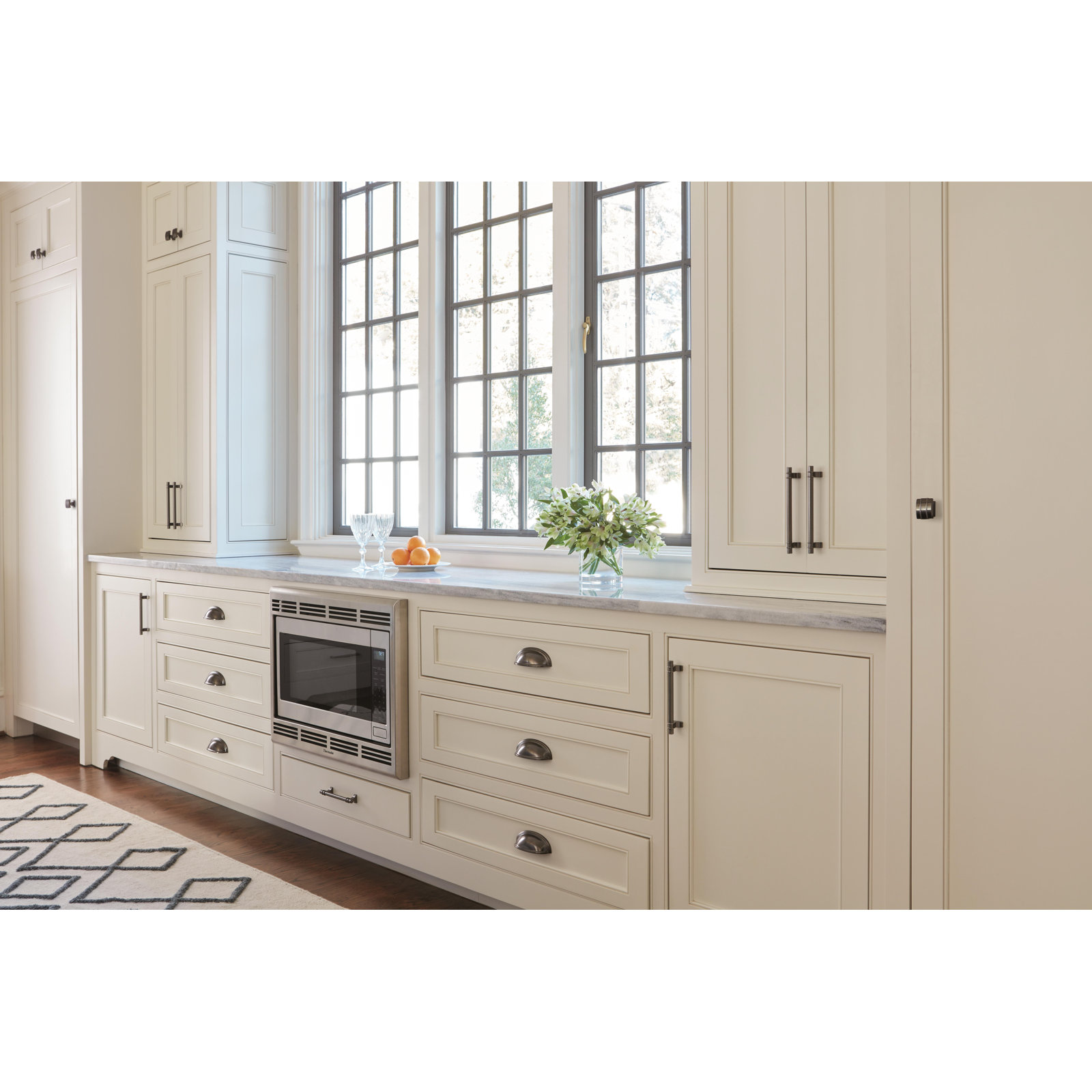 Ashby 4" Cup Bin Cabinet Pull, Gunmetal